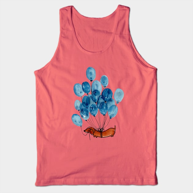 Dachshund and balloons Tank Top by KaylaPhan